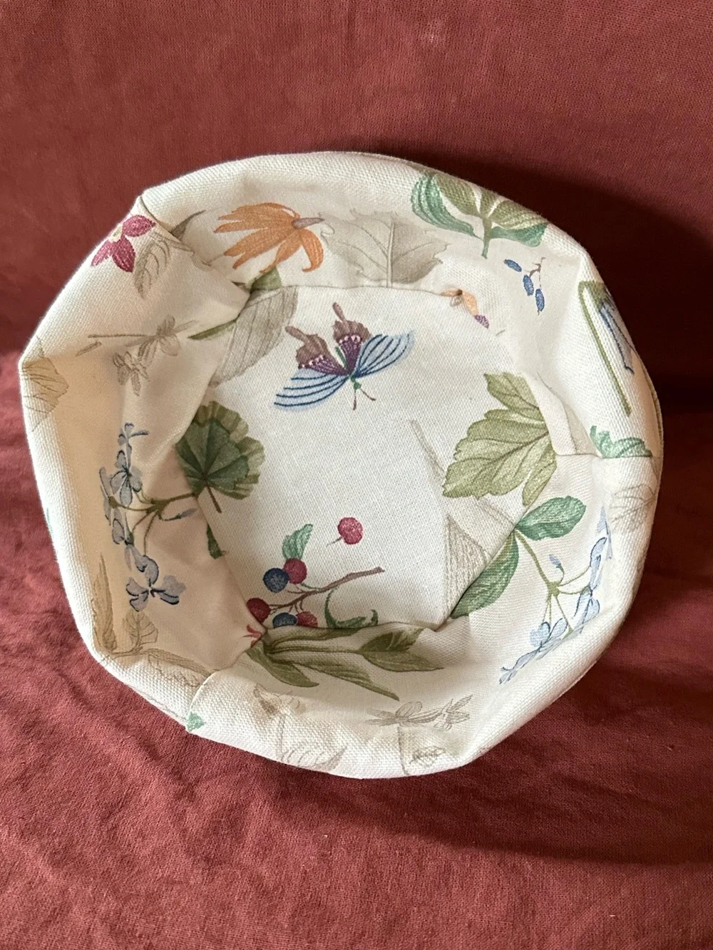 Longaberger Hexagon-Shaped Basket with Fabric Liner and Protector (2001)